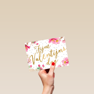 Valentijnskaart Romantisch fijne Valentijnsdag