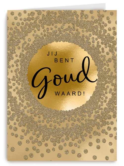Moederdag kaart stijlvol jij bent goud waard
