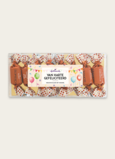 Melkchocolade Karamel Pralines Van Harte Gefeliciteerd