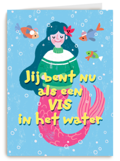 zwemdiploma kaart vis in het water