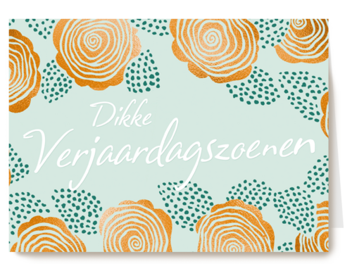 verjaardag kaart dikke verjaardagszoenen