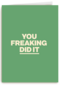 andC You fucking did it