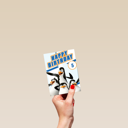 Penguins verjaardagskaart happy birthday
