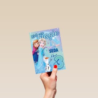 Wat een magie verjaardagskaart Frozen