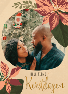 Kerstkaart fotokaart kerstster