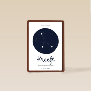 sterrenbeeld kaart verjaardag kreeft