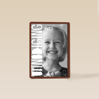 fotokaart staand zwart wit uitnodiging