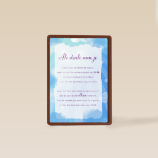 Beterschapskaart Ik denk aan je More than words