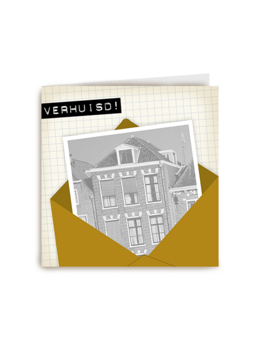 verhuisd envelop ruitjespapier