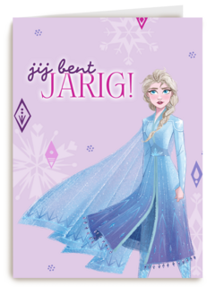 verjaardag kaart frozen elsa jij bent jarig