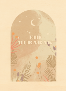 suikerfeest kaart hip met bloemen