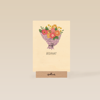 Bedankt kaart algemeen bloemen