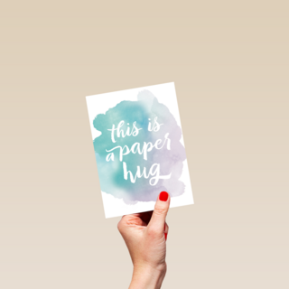 watercolor this is a paper hug