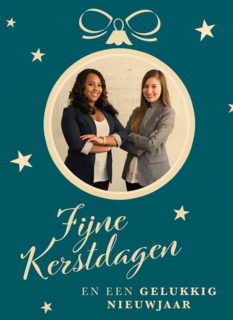 zakelijke kerstkaart met kerstbal met fotokader