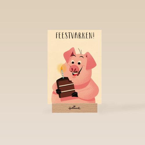 feestvarken met taartje