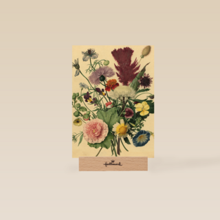 studio art kaart van schilderij met bloemen blanco