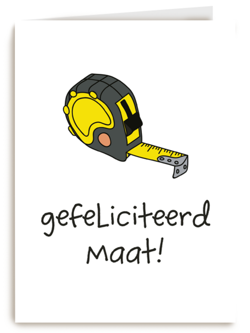 Verjaardagskaart man hip Gefeliciteerd maat