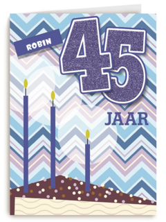 verjaardag leeftijden taart 45