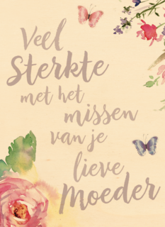 veel sterkte met het missen van je lieve moeder