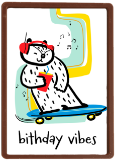 Verjaardagskaart skater birthday vibes