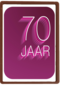 Verjaardagskaart 70 jaar karmijn