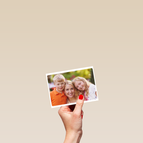 fotokaart witte rand liggend