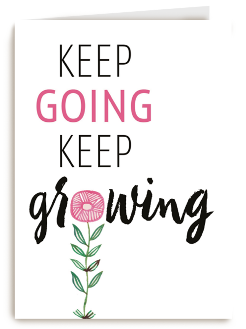 roze bloemetje met quote
