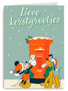 Lieve kerstgroetjes van mickey goofy