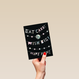 verjaardag leeftijden eat cake wish big have fun