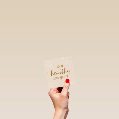 Kerstkaart Hip To a healthy new year