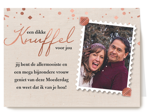 moederdag fotokaart een dikke knuffel voor jou