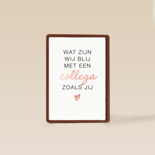 bedankt kaart wat zijn wij blij met een collega zoals jij