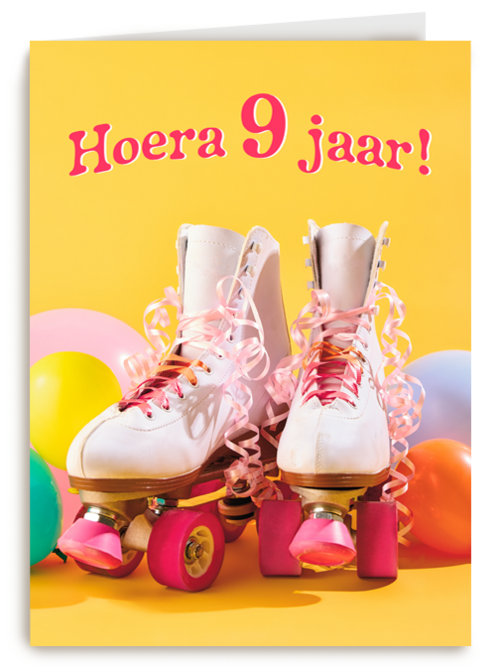 Hoera 9 Jaar rolschaatsen