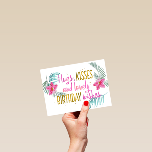 hugs kisses and lovely birthday wishes