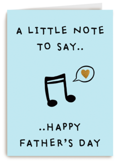 vaderdag kaart hip a little note to say happy vaders day