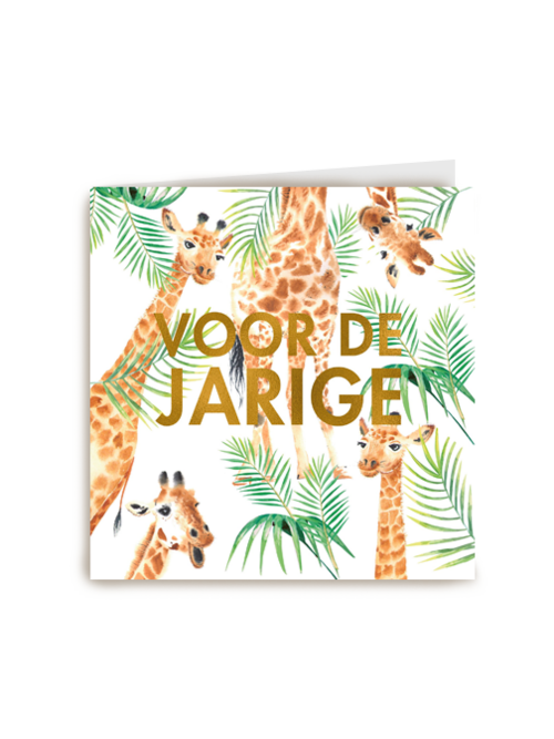 giraf kaart voor de jarige