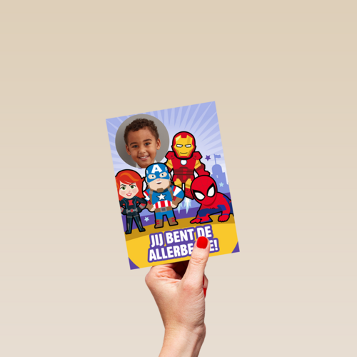 Marvel kaart jij bent de allerbeste