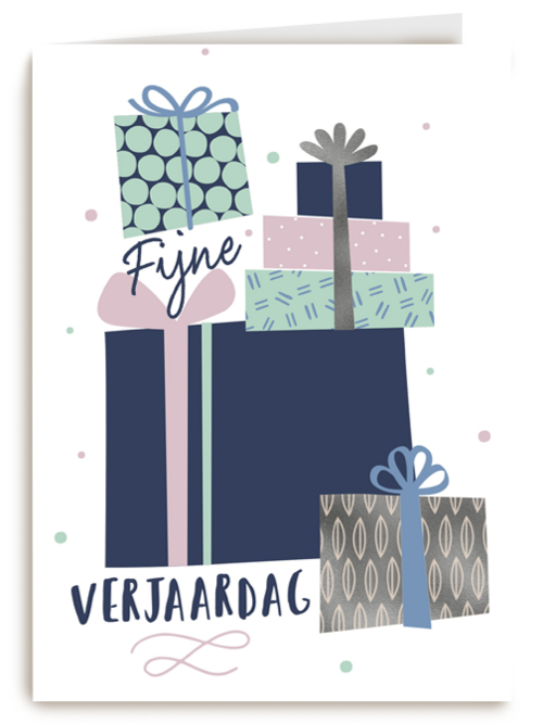 fijne verjaardag met deze cadeaus