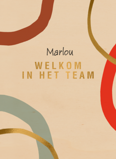 nieuwe baan kaart welkom