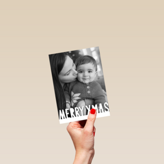 fotokaart met merry xmas als tekst