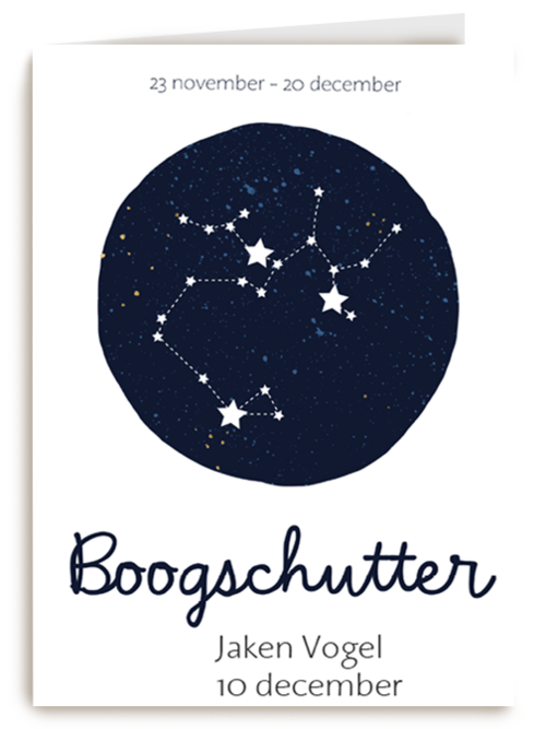 sterrenbeeld kaart boogschutter editable