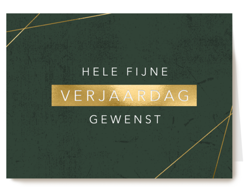 Verjaardagskaart groen hele fijne verjaardag