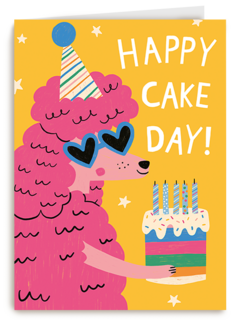 Verjaardagskaart Happy Cake Day