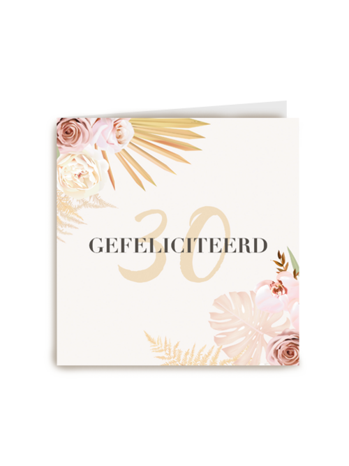 verjaardag kaart 30 gefeliciteerd stijlvol
