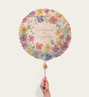 Ballon Turnowsky Bloemen Gefeliciteerd Met Je Verjaardag Multi