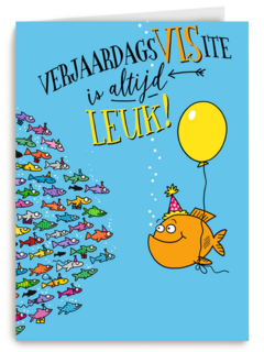verjaardagskaart verjaardagsvisite is altijd leuk
