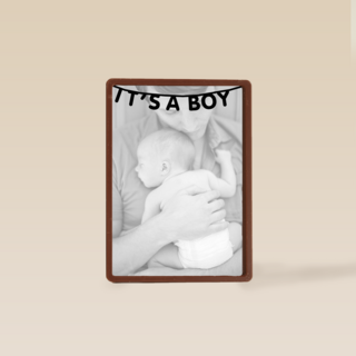 fotokaart enkel its a boy vlaggetje