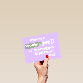 Nieuwe woning kaart er warmpjes bijzitten nee