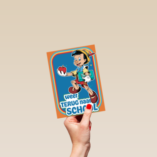 Pinocchio kaart Back to School