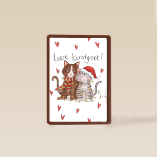 Kerstkaart kat matia studio